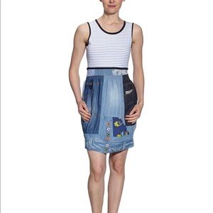 Desigual Kleid Striped Top Patchwork Mini Dress